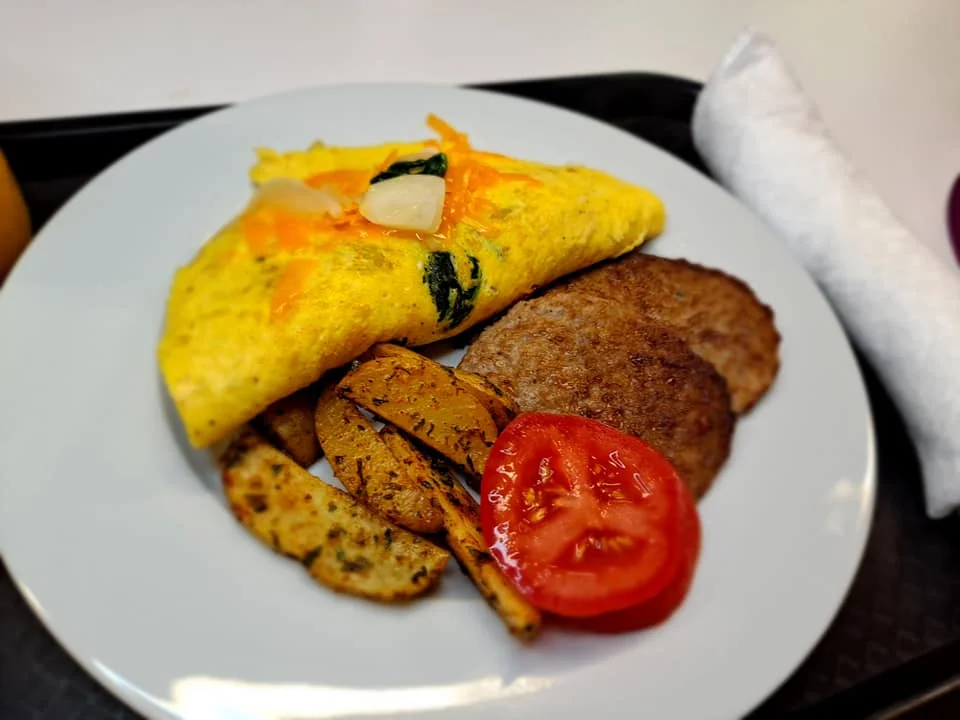 omelet and sausage